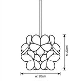 Flower Petal Glass Pendant Light with Brass Frame
