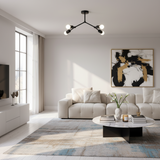 Branch Ceiling Light Molecular Iron Arms Exposed Bulbs Flush Mount
