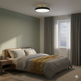 Lampsmodern-UK Circular LED Semi-Flush Ceiling Light 12in Acrylic
