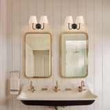 Bronze-finish rustic wall sconce with pleated shade and vintage styling, green shade detail shot 24