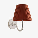 Giles Rustic Pleated Fabric Wall Sconce Vintage Light Fixture