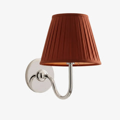 Giles Rustic Pleated Fabric Wall Sconce Vintage Light Fixture