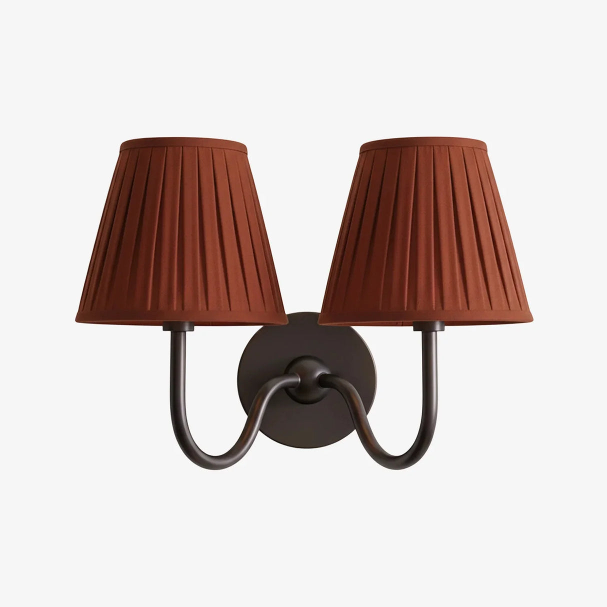 Giles Rustic Pleated Fabric Wall Sconce Vintage Light Fixture