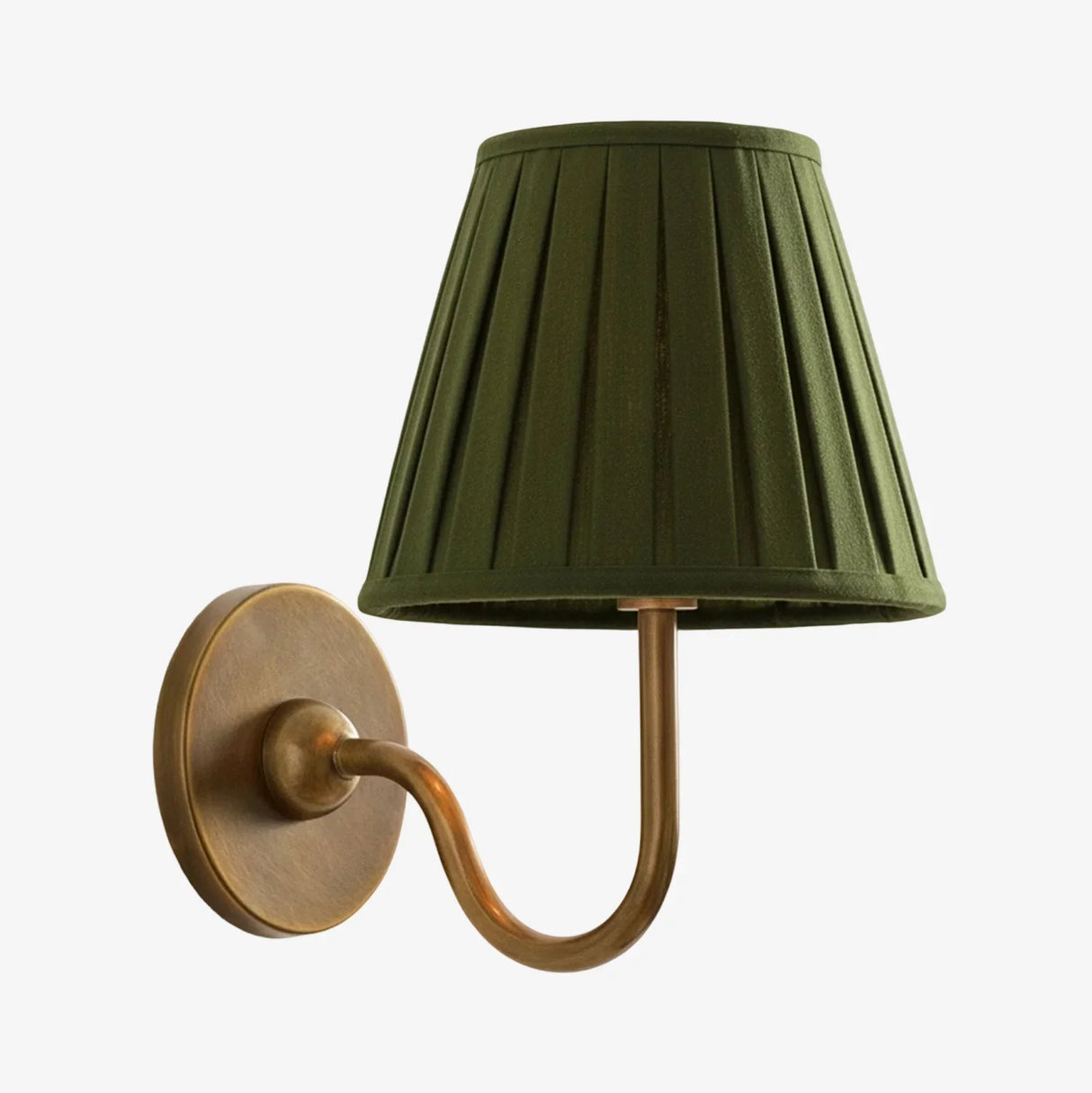 Giles Rustic Pleated Fabric Wall Sconce Vintage Light Fixture