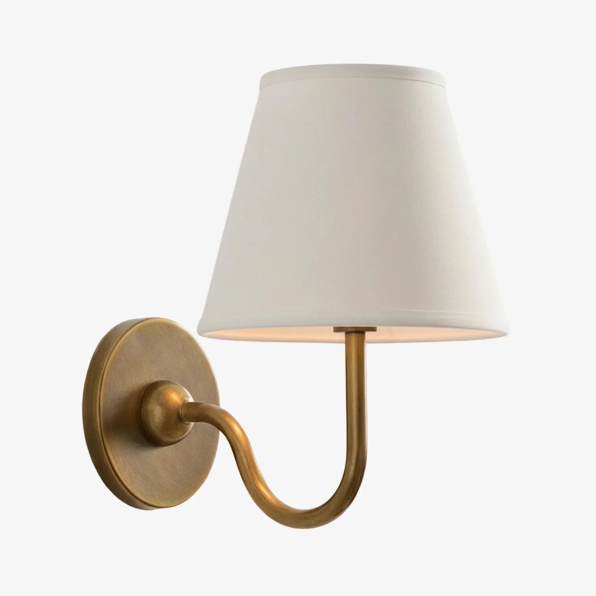 Vintage farmhouse wall sconce with metal frame and pleated linen shade, mustard yellow shade detail shot 34