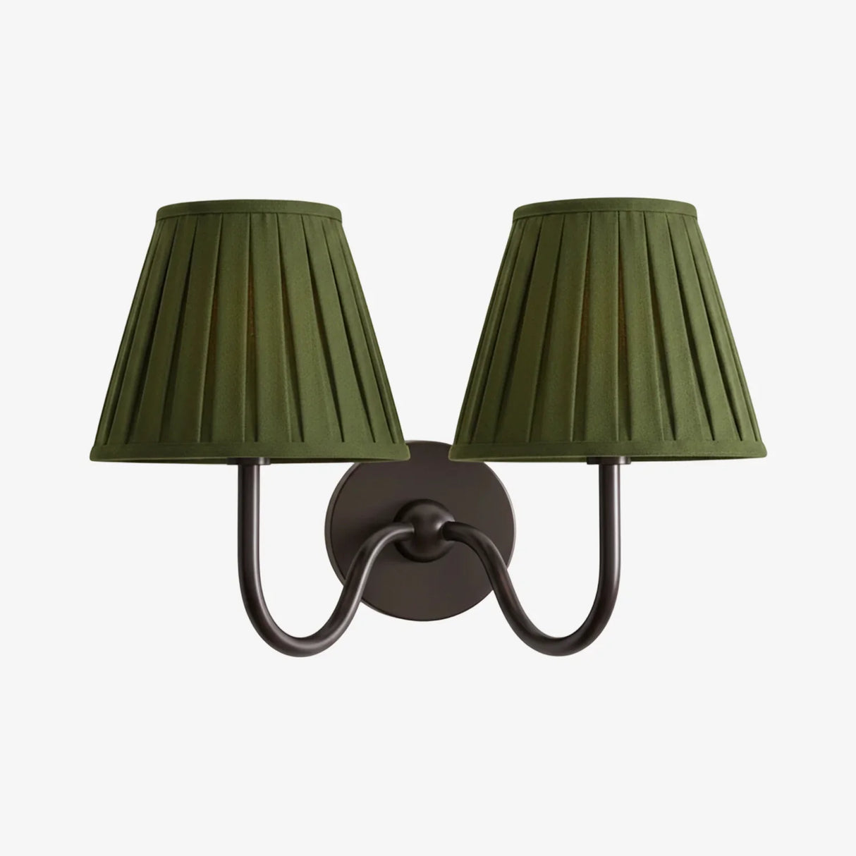 Giles Rustic Pleated Fabric Wall Sconce Vintage Light Fixture