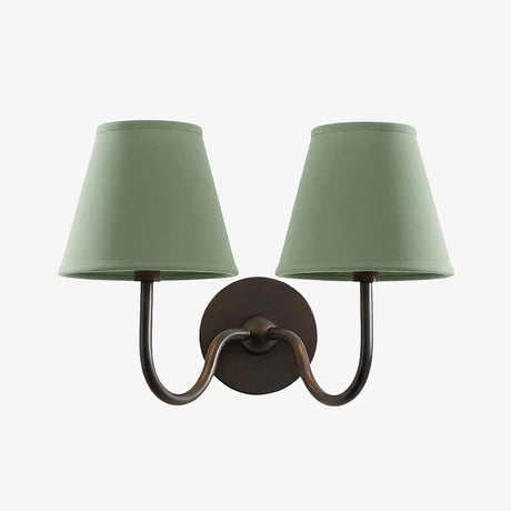 Giles Rustic Pleated Fabric Wall Sconce Vintage Light Fixture