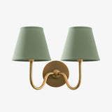 Giles Rustic Pleated Fabric Wall Sconce Vintage Light Fixture
