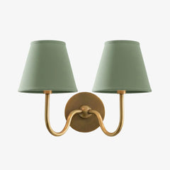 Giles Rustic Pleated Fabric Wall Sconce Vintage Light Fixture