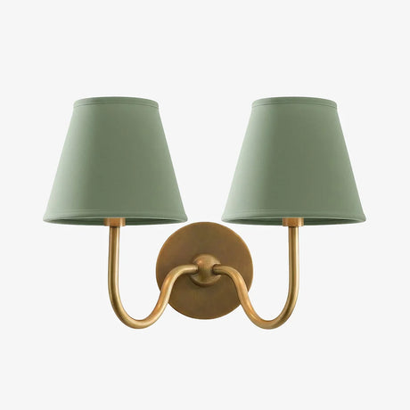 Giles Rustic Pleated Fabric Wall Sconce Vintage Light Fixture
