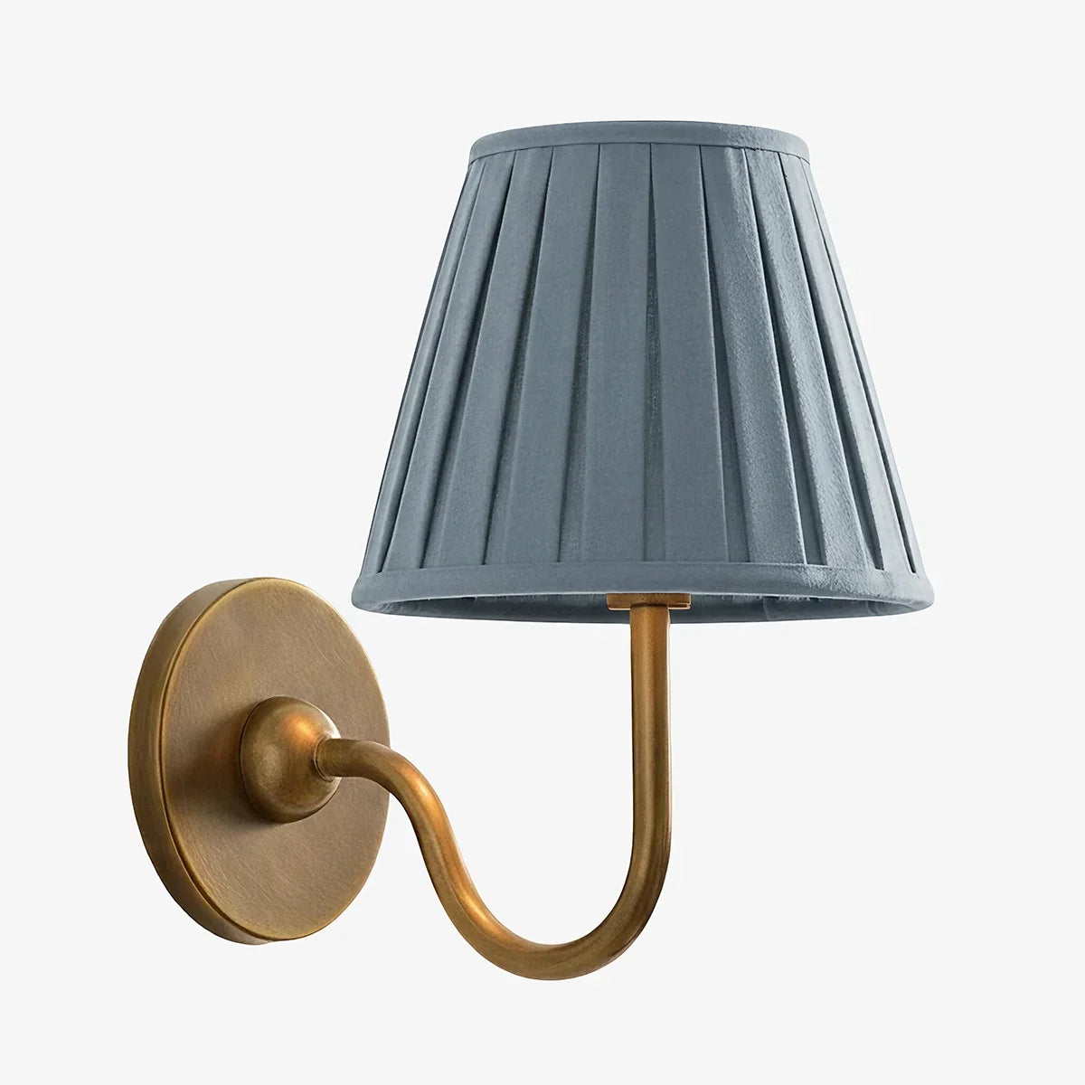 Giles Rustic Pleated Fabric Wall Sconce Vintage Light Fixture
