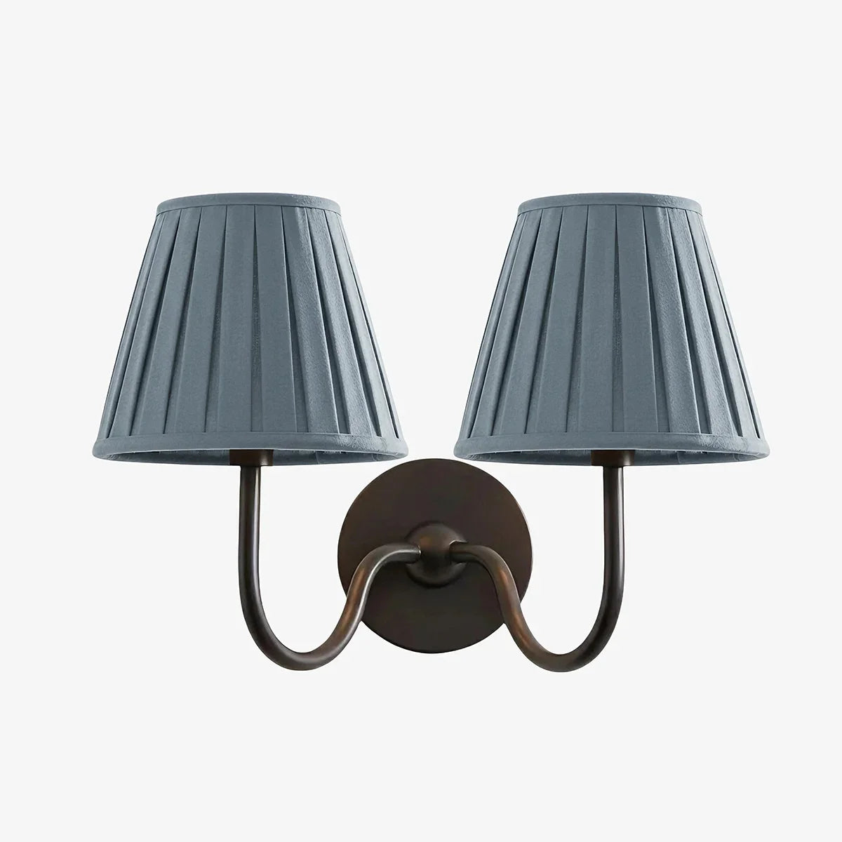Giles Rustic Pleated Fabric Wall Sconce Vintage Light Fixture