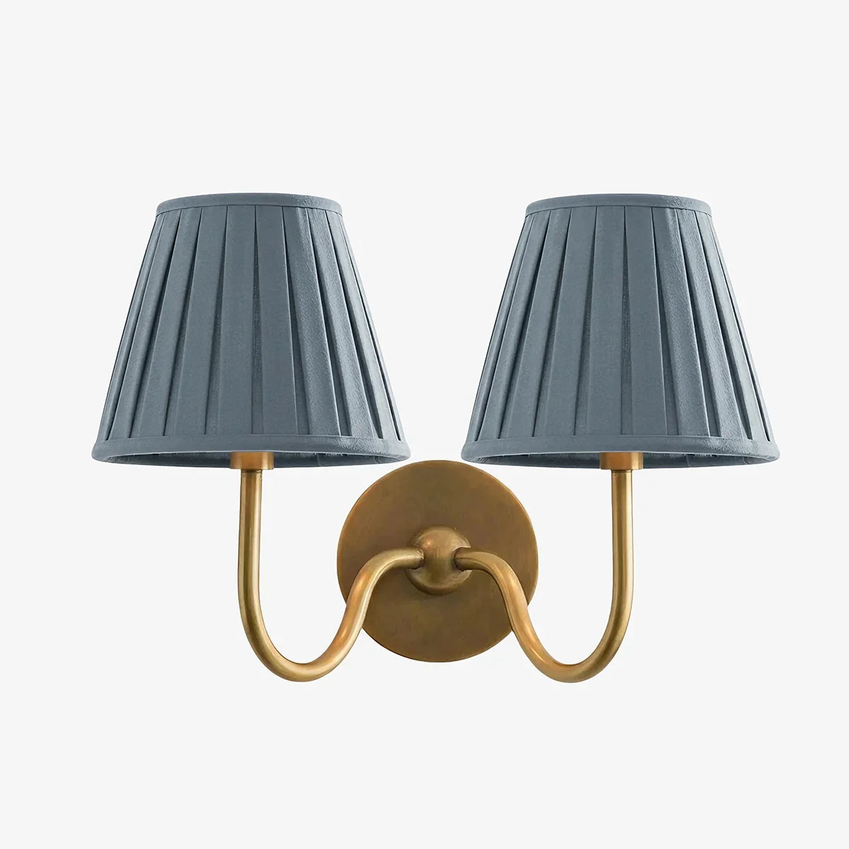 Giles Rustic Pleated Fabric Wall Sconce Vintage Light Fixture