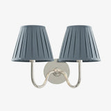 Giles Rustic Pleated Fabric Wall Sconce Vintage Light Fixture