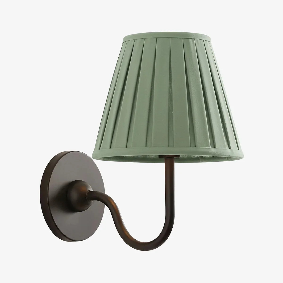 Giles Rustic Pleated Fabric Wall Sconce Vintage Light Fixture