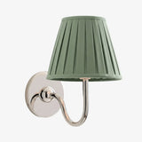 Giles Rustic Pleated Fabric Wall Sconce Vintage Light Fixture