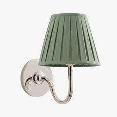 Giles Rustic Pleated Fabric Wall Sconce Vintage Light Fixture