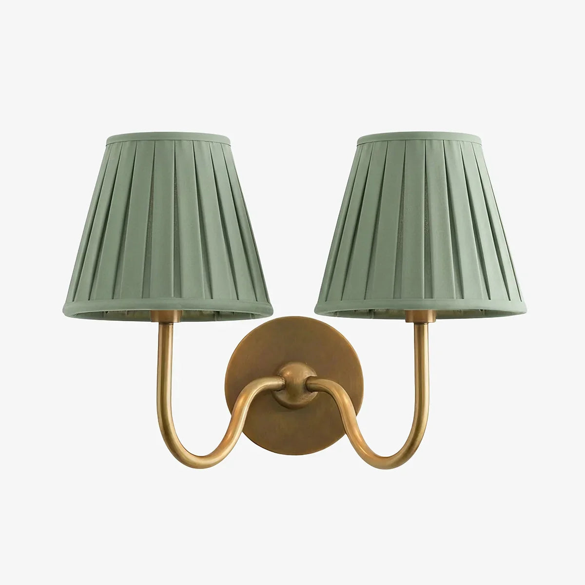 Giles Rustic Pleated Fabric Wall Sconce Vintage Light Fixture
