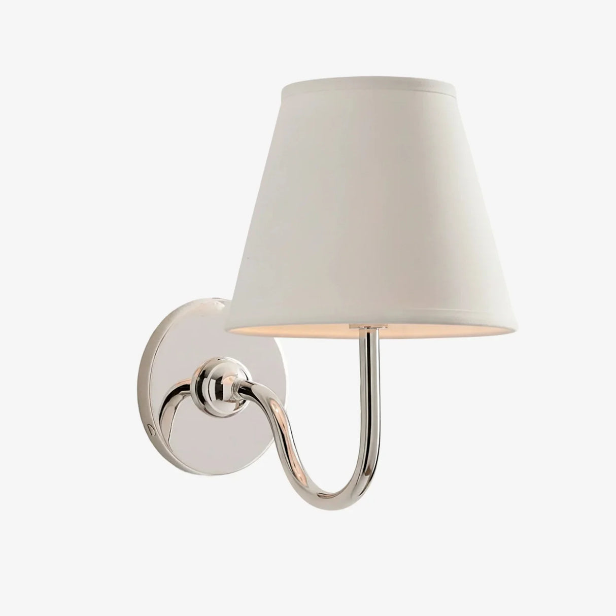 Brass-finish wall sconce with softly pleated fabric shade for indoor walls, sage green shade close-up 38