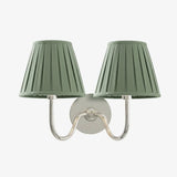 Giles Rustic Pleated Fabric Wall Sconce Vintage Light Fixture