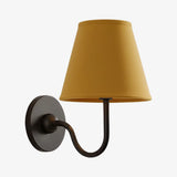 Giles Rustic Pleated Fabric Wall Sconce Vintage Light Fixture