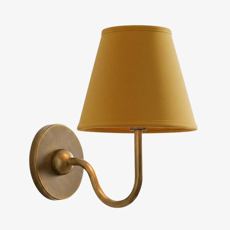 Giles Rustic Pleated Fabric Wall Sconce Vintage Light Fixture