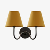 Giles Rustic Pleated Fabric Wall Sconce Vintage Light Fixture