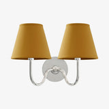 Giles Rustic Pleated Fabric Wall Sconce Vintage Light Fixture