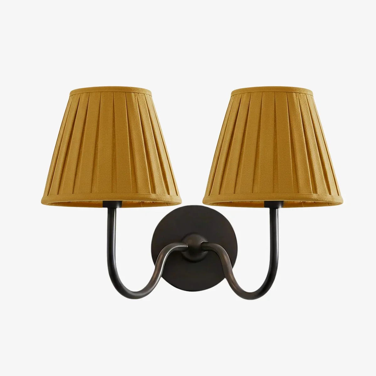 Giles Rustic Pleated Fabric Wall Sconce Vintage Light Fixture
