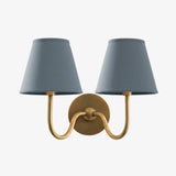 Giles Rustic Pleated Fabric Wall Sconce Vintage Light Fixture
