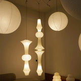 Rice Paper Pendant Light Wabi Sabi Round Modern White