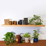 Floating Wall Shelves - Wooden Wall-Mounted Storage for Bedroom and Bathroom Spaces