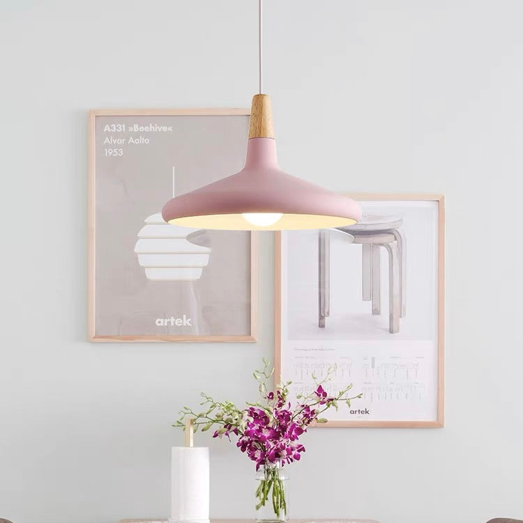Lampsmodern-UK Nordic Macaron Solid-Wood Pendant Light E26/E27 Modern