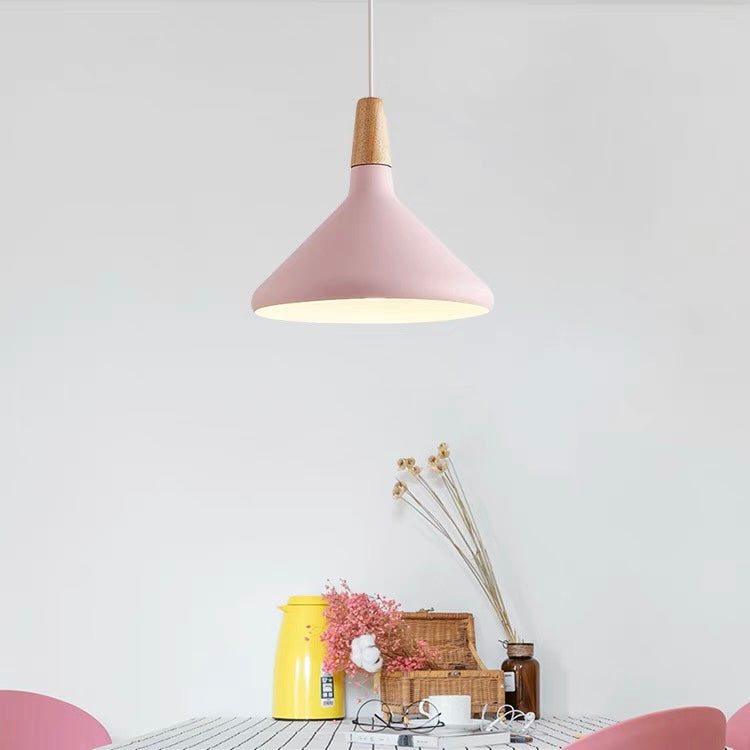 Lampsmodern-UK Nordic Macaron Solid-Wood Pendant Light E26/E27 Modern