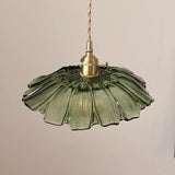 Lampsmodern-UK Retro Flower Glass Pendant Light Adjustable 59in Cord