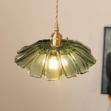 Lampsmodern-UK Retro Flower Glass Pendant Light Adjustable 59in Cord