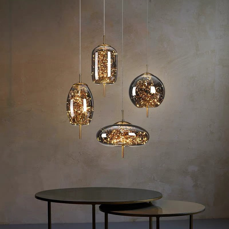 Lampsmodern-UK Nordic Luxury LED Glass Pendant Light