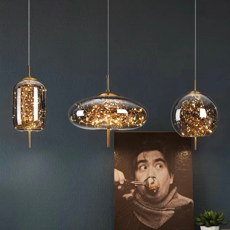 Lampsmodern-UK Nordic Luxury LED Glass Pendant Light