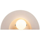 Crescent Ceramic Wall Sconce, Gloss Black with Matte White