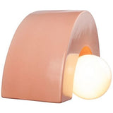 Crescent Ceramic Wall Sconce, Gloss Black with Matte White