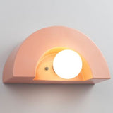 Crescent Ceramic Wall Sconce, Gloss Black with Matte White