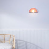 Crescent Ceramic Wall Sconce, Gloss Black with Matte White