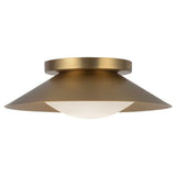 Cleo LED Wall Sconce Brushed Gold with Opal Glass