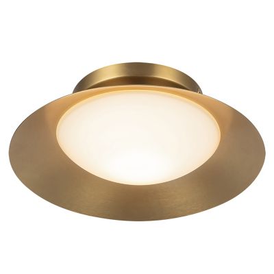 Cleo LED Wall Sconce Brushed Gold with Opal Glass