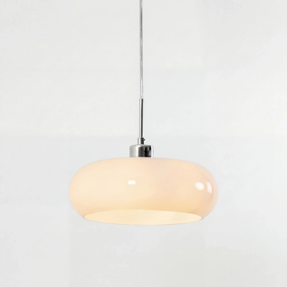 Bauhaus Kieran Glass Pendant Light Iron 1-Light