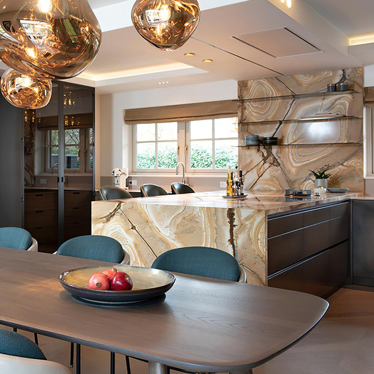 Modern Minimalist Lava Pendant Light PVC Metal