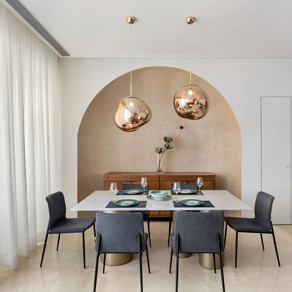 Modern Minimalist Lava Pendant Light PVC Metal