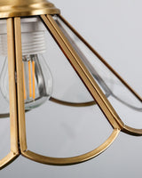 Modern Minimalist Leslie Pendant Light Glass Metal 1-Light