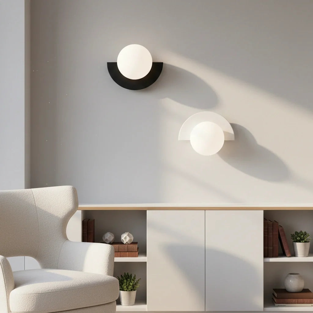 Linus Minimalist Colorful Glass Globe Wall Light Modern Sconce