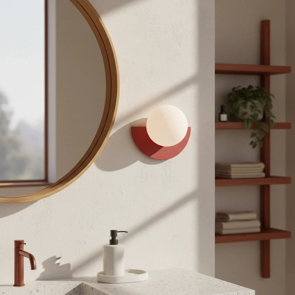 Linus Minimalist Colorful Glass Globe Wall Light Modern Sconce